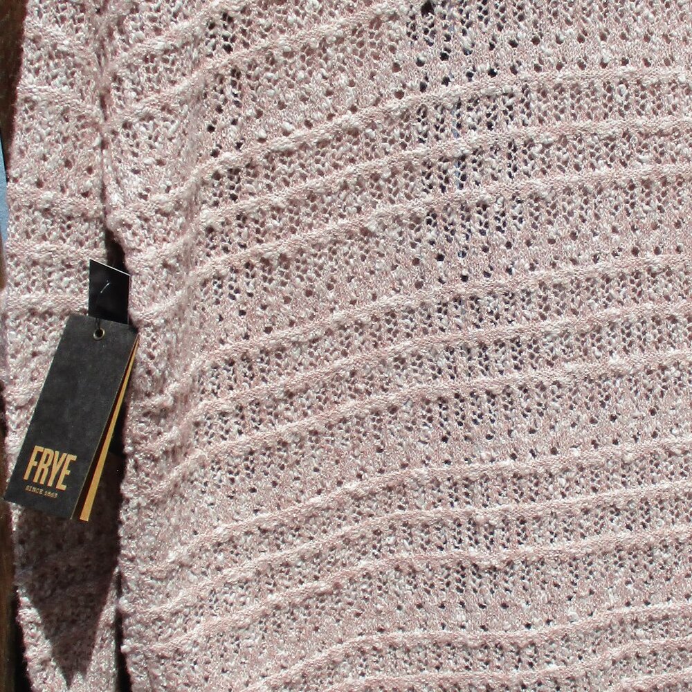 NEW Frye Women's Open Front Cardigan Pastel Mauve Size L NWT - Picture 3 of 9